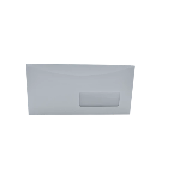Boríték LC6/5 enyvezett bélésnyomott jobb ablakos 35x90mm, gépi töltéshez, külső füles 114x229mm, J28A20 Bluering®