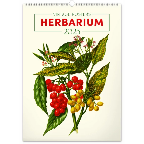 Falinaptár képes  330×460mm Vintage Posters-Herbarium Realsystem 2026.