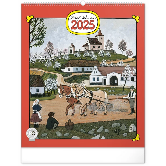 Falinaptár képes  480×560mm Josef Lada  Realsystem 2026.