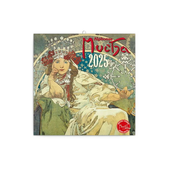 Falinaptár képes lemeznaptár 300x300mm, Alphonse Mucha Realsystem 2026.