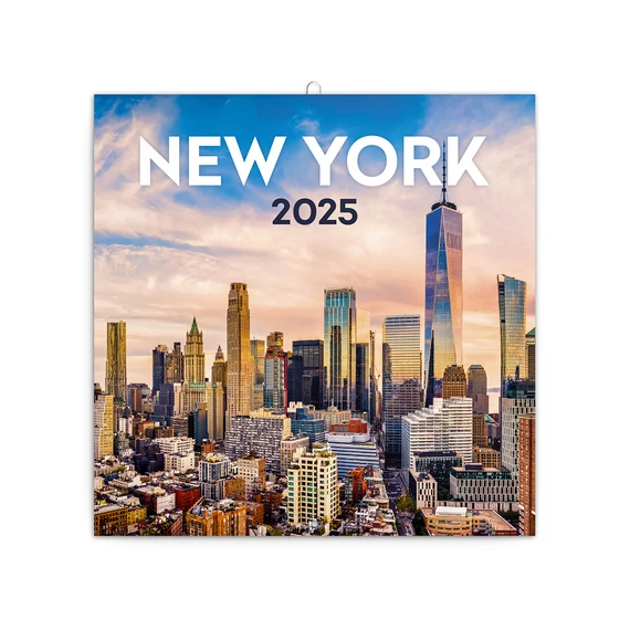 Falinaptár képes lemeznaptár 300x300mm, New York Realsystem 2026.