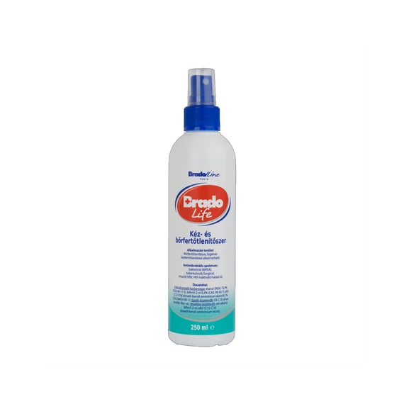 Kéz- és bőrfertőtlenítő pumpás 250 ml BradoLife
