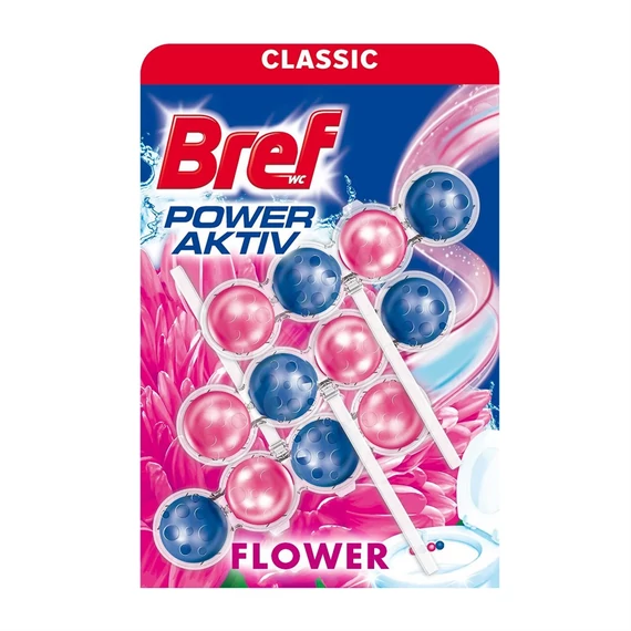 WC illatosító golyós 3 x 50 g Bref Power Aktiv Fresh Flower