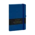 Kép 1/3 - Keménytáblás notesz pontozott vonalozással krémszínű lapokkal leszorító szalaggal Dark blue 130x210mm, Presco