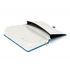 Kép 3/3 - Keménytáblás notesz vonalas krémszínű lapokkal leszorító gumiszalaggal Blue 130x210mm, Presco