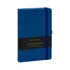 Kép 1/3 - Keménytáblás notesz vonalas krémszínű lapokkal leszorító gumiszalaggal Dark blue 130x210mm, Presco