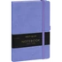 Kép 1/3 - Keménytáblás notesz vonalas krémszínű lapokkal leszorító gumiszalaggal Lila 130x210mm, Presco