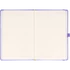 Kép 2/3 - Keménytáblás notesz vonalas krémszínű lapokkal leszorító gumiszalaggal Lila 130x210mm, Presco