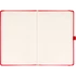 Kép 2/3 - Keménytáblás notesz vonalas krémszínű lapokkal leszorító gumiszalaggal Red 130x210mm, Presco
