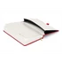 Kép 3/3 - Keménytáblás notesz vonalas krémszínű lapokkal leszorító gumiszalaggal Red 130x210mm, Presco