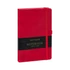 Kép 1/3 - Keménytáblás notesz vonalas krémszínű lapokkal leszorító gumiszalaggal Red 130x210mm, Presco