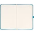 Kép 2/3 - Keménytáblás notesz vonalas krémszínű lapokkal leszorító gumiszalaggal Teal 130x210mm, Presco